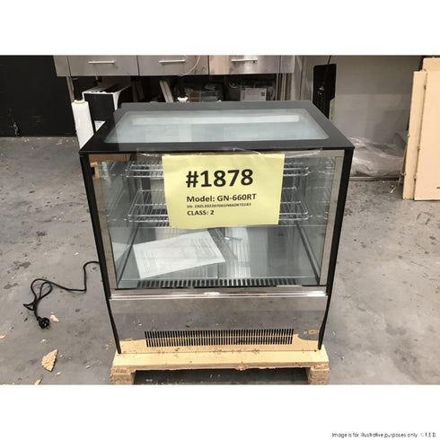 2NDs: Bonvue Counter top square glass cold food display - GN-660RT-NSW1878